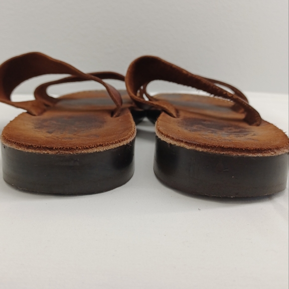 Men\'s Double-Strap Leather Sandals - Brown, made in Jerusalem main image 4